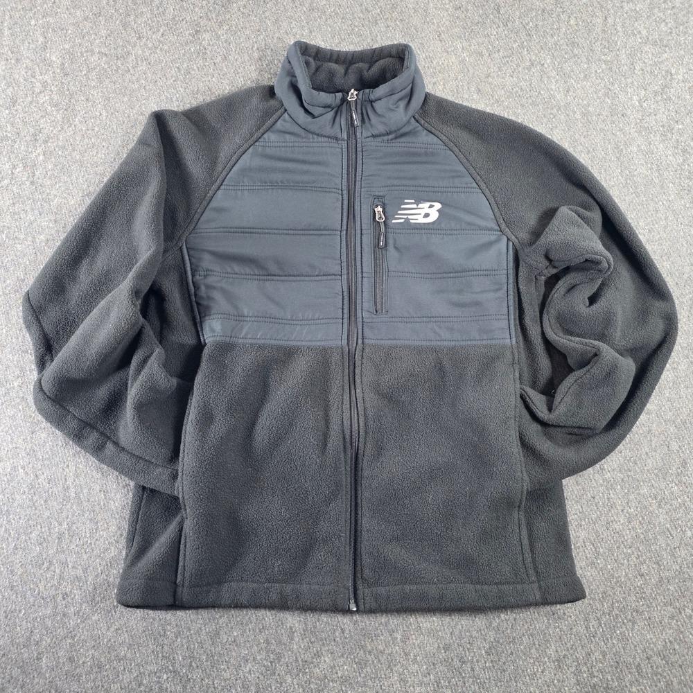 New Balance Fleece Jacket Full Zip Black Men's Size‎ Small Athletic